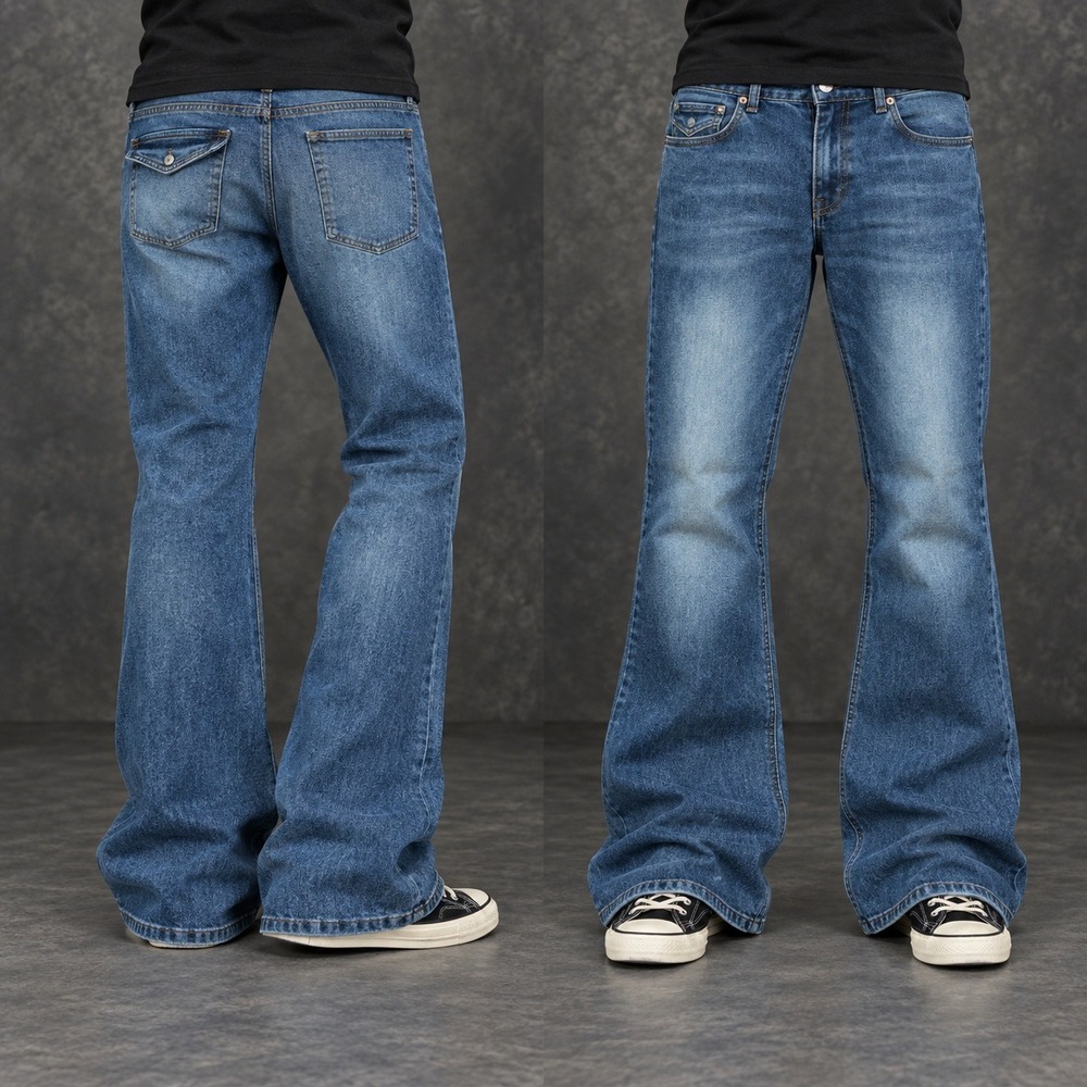 Y2K Faded Flared Bootcut Jeans 27x32 Perfect Fit Over Shoes 2000s